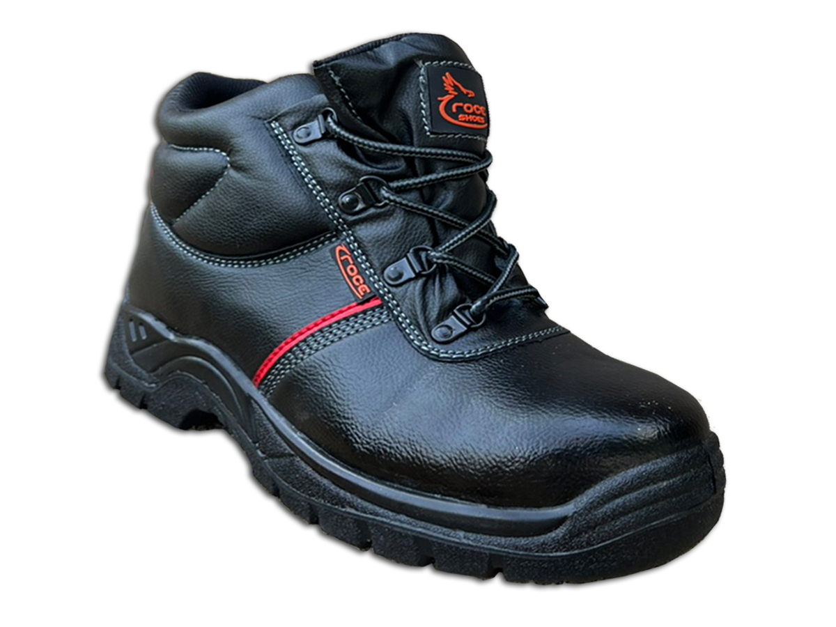 รองเท้านิรภัย แบบประหยัด พื้น PU รุ่น 8211 ( Croce Safety Shoes)
